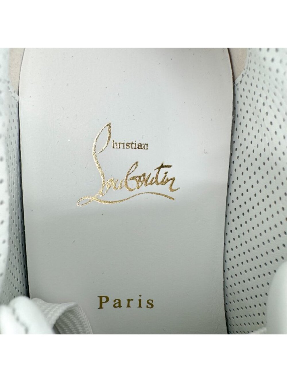 Christian Louboutin Vieira Limited Sneakers White Red Leather Size 37 US 7 Women - Picture 15 of 15